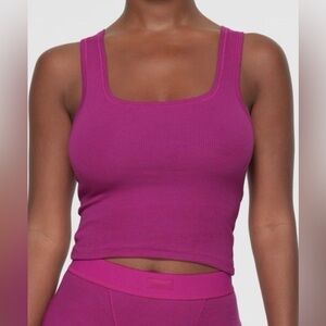SKIMS NWOT Cotton Ribbed Tank - Lollipop